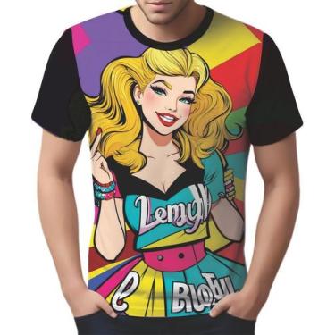 Imagem de Camisa Camiseta Tshirt Estampa Mu.lher Loira Pop Art Moda 1 - Enjoy Sh