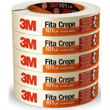 Imagem de Fita Crepe 3M 24Mm X 50Mt - Kit C/5 Unidades