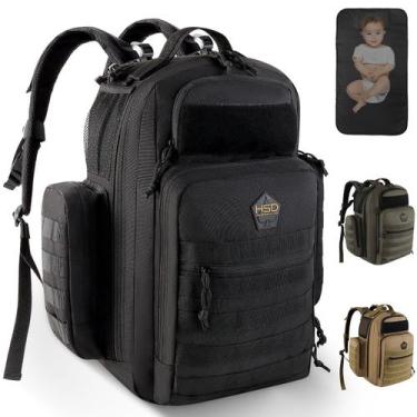 Imagem de Mochila de Fraldas HighSpeedDaddy Original 32L - Impermeável e Preta