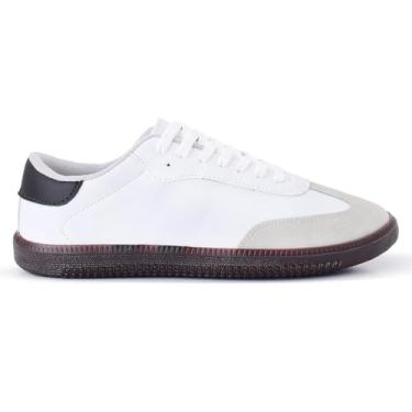 Imagem de Tenis Samba Casual Feminino Retro Ref 026 Confort (BRANCO PRETO, BR, Adulto, Numérico, 40)