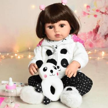 Imagem de Bebê Sweetie Reborn Modelo Especial Panda Cabelos Liso