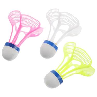 Imagem de BESPORTBLE 3 peças de petecas de badminton de nylon à prova de vento para treinamento interno e externo, durável e controle preciso