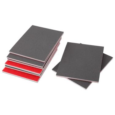 Imagem de TUCKBOLD 8 peças de esponja de lixa fina P800 de 14 x 11 cm, laváveis para paredes de drywall de madeira, metal, pintura automotiva, plástico, faça você mesmo, 0,5 polegada