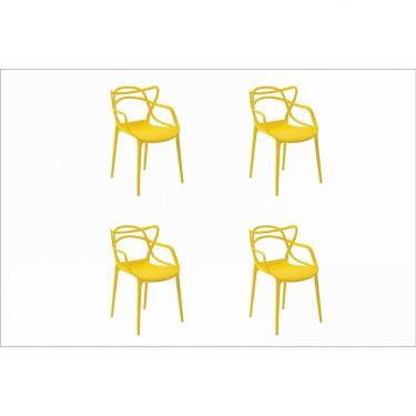 Imagem de Conjunto 4 Cadeiras Allegra Rivatti Amarelo