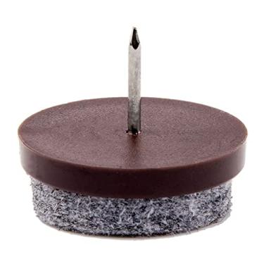 Imagem de Ulifestar 50 Peças De Protetores Feltro Redondos Resistentes Para Móveis, Deslizantes Com Pregos Piso Madeira, Cadeiras, Mesas, Armários, Sofás, Pés Antiderrapantes (22 Mm/0,87'' Marrom, Pacote 50)