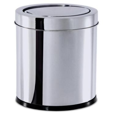 Imagem de Lixeira Brinox 5,4 Litros em Aço Inox com Tampa Basculante