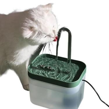 Imagem de Bebedouro Automático para Gatos e Cães com Filtro – 1,5L, Elevado, Verde (Dispensador de água + filtro)