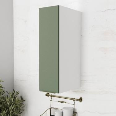 Imagem de Armário Aéreo 1 Porta 20cm Ipanema Cabecasa Madeiramadeira Verde Folha/Branco