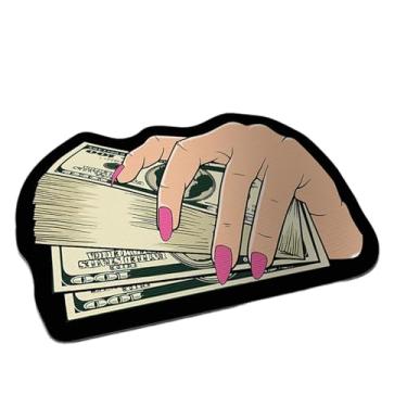 Imagem de Rrlihjgu Tapetes de chão para quarto pequeno,Tapete de notas de 100 dólares - Tapetes de cozinha antiderrapantes, carpete macio e confortável, tapete de dinheiro para decoração de quarto e sala