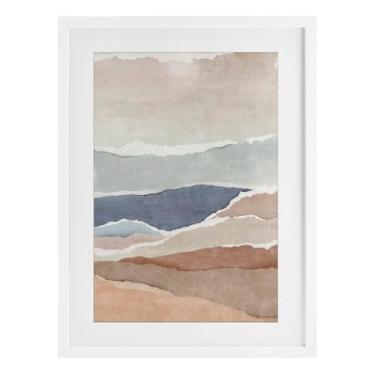 Imagem de Stupell Industries Fragments Of The Tide Impressão emoldurada branca sob o vidro design por Emma Peal, 20 x 14