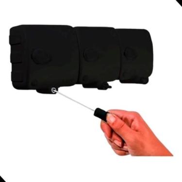 Imagem de Varal Modular Recolhimento Automático Com 3 Módulos 6m Maxeb, Preto