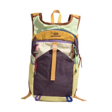 Imagem de Fenteer Mochila de ciclismo casual de nylon com costas ventiladas, mochila para caminhadas, para acampamento, ciclismo, esqui, viagem, mulheres e homens, Roxo