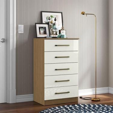 Imagem de Cômoda para Quarto com 5 Gavetas 61cm Ingrid A09 - D'Rossi - DRossi, A