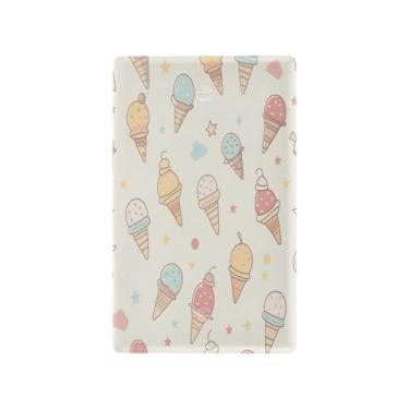 Imagem de Blueangle Placa de parede decoradora de capa em branco, tamanho padrão, padrão de sorvete, capa de interruptor para quarto de escritório em casa, 4,53 x 2,76 polegadas (483)