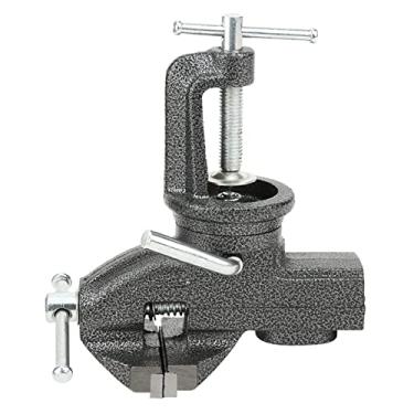 Imagem de Torno de bancada 80mm, mesa rotativa, braçadeira em miniatura de ferro fundido resistente para oficina, carpintaria, máquinas de perfuração