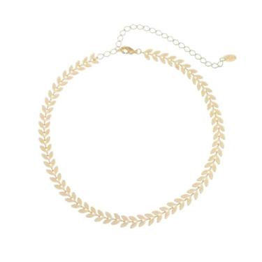 Imagem de CHOKER FOLHINHAS FOLHEADO A OURO 18K KENDAL