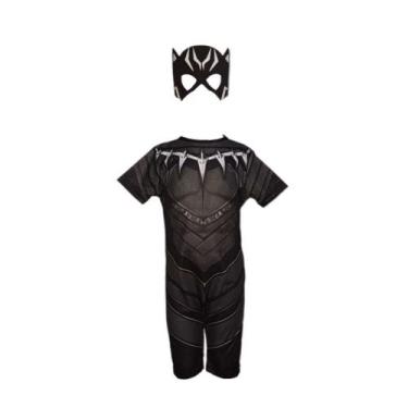 Imagem de Fantasia Roupa Infantil Pantera Negra Com Máscara - Fashion Style, Pre