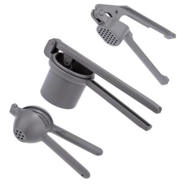 Imagem de Kit Espremedores Alho Batata E Limão Cinza Weck