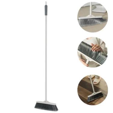 Imagem de Vassoura Flow Ou Limpeza Doméstica Cerdas Macias Nylon Ideal Para Piso