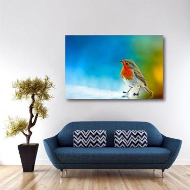 Imagem de Quadro Pássaro Paisagem Natureza decorativo Tela em Tecido