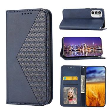 Imagem de Capa de telefone Compatível com Motorola Moto G22 4G/E32S Estojo tipo carteira com suporte para cartão de crédito, Capa protetora de corpo inteiro Estojo de couro PU macio premium, Fecho magnético Est