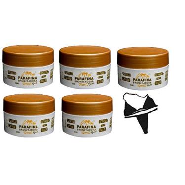 Imagem de Kit 05 Parafinas Bronzeadora Gold 120g Lorkin + Biquíni para Marquinha tipo Fita em Tecido (Tamanho único)
