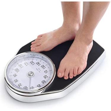 Imagem de Balança De Banheiro Com Mostrador Mecânico Analógico Antiderrapante, 330 Lbs, Plataforma De Placa De Aço Firme, Medições Fáceis De Ler, Balança De Peso Portátil, Preta,Constructive23