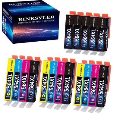 Imagem de Compatível 564 Cartuchos de tinta Substituição para HP 564XL 564 XL Combo Pack para HP Photosmart 5510 5520 6520 7520 7520 Impressora Premium C309A C4