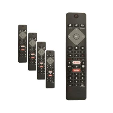 Imagem de Kit 5 Controle Remoto Compatível com TV Philips Smart TV 4K 50pug7625/78