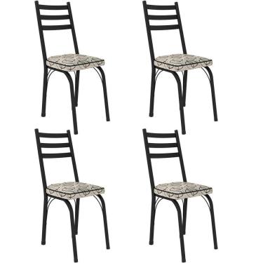 Imagem de Kit 4 Cadeiras Tubular Nara 141 de Aço Cromo