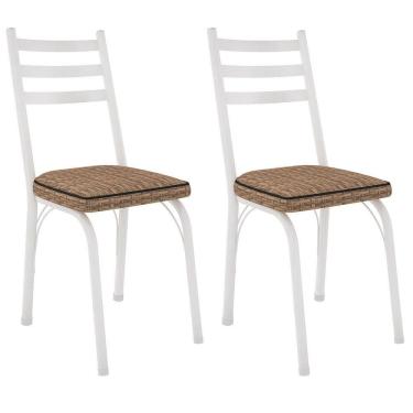 Imagem de Kit 2 Cadeiras Tubular Nara 141 de Aço Cromo