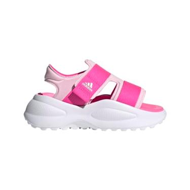 Imagem de adidas Sandália esportiva unissex infantil Mehana, Rosa claro/branco/rosa lúcido, 15