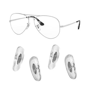 Imagem de HiCycle2 Almofadas de nariz de substituição de encaixe de 16 mm para kits de reparo de óculos de sol Ray Ban Aviator RB3025 RB3026, Prata, 1 Pair (Pack of 1)
