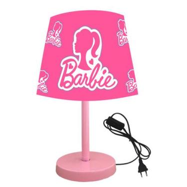 Imagem de 2020-rsa-abajur luminaria infantil quarto bebe 15x20 barbie logo rosa 