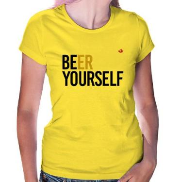 Imagem de Baby Look Beer Yourself - Foca na Moda, Amarelo, GG