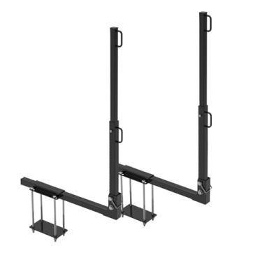 Imagem de Rack de para-choque para trailer, rack de tanque de lixo portátil para trailers com alças resistentes, suporte de para-choque para trailers, rack portátil de tanque de lixo para trailers, cabe
