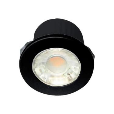 Imagem de Luminaria LED Mini Embutir 3W 2700K (Branco Quente) Preto Bivolt IRC80