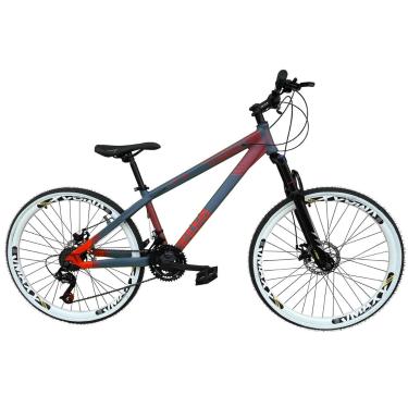 Imagem de Bicicleta Aro 26 Vikingx Tuff X35 Alumínio 21v Freeride Aros Vmaxx Freio a Disco Cabeamento Interno-Unissex