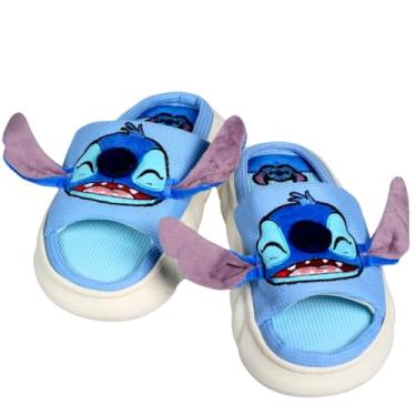 Imagem de Pantufa Chinelo de Quarto Nuvem Stitch -(Azul, Adulto, Faixa Numérico, M, 36 a 38)