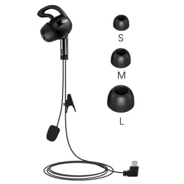Imagem de GaiRen Fone de ouvido USB tipo C para árbitro de orelha direita, gancho para fone de ouvido adequado para rádio intercomunicador de treinador de futebol V6 V4 atualizado