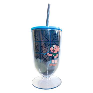 Imagem de Taça Com Canudo Turma Da Mônica Cebolinha Travesso - 600ml