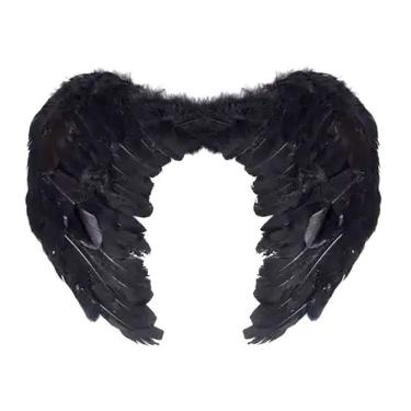 Imagem de Asa De Anjo Preta Infantil - 50cm