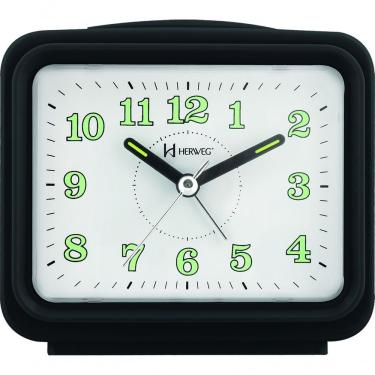 Imagem de Relógio Despertador Branco Dois Alarme Super Alto Pilha Preto - Preto