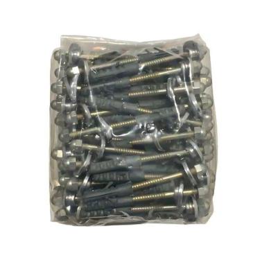 Imagem de Parafuso Para Vaso Sanitário Em Inox Bucha 12 Mm kit com 100 peças - R