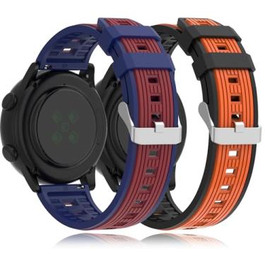 Imagem de Pulseira de silicone de liberação rápida de 22 mm para Garmin Vivoactive 4 / Forerunner 265 / Forerunner 255 / Venu 2 / Venu 3 – pulseira de substituição macia à prova de suor, 2P3
