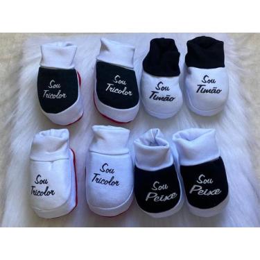Imagem de Pantufa de Time Suedine Sapatinho de Bebê - Bicho de Pano, Sou timão