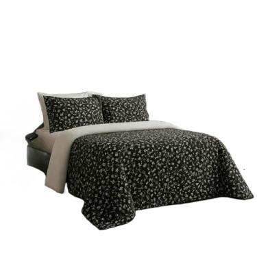 Imagem de Edredom Queen & Cobredom Casal - Kit Aconchegante com Forro Sherpa e Estampas Exclusivas para Inverno(PRETO)