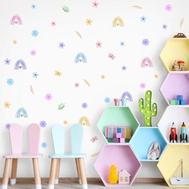Imagem de Adesivo Infantil Colorido Lavável Seguro Fácil Aplicação Ideal Para Decoração Quarto Criança Menina Menino Bebê