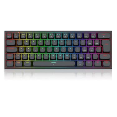Imagem de Teclado Magnético Gamer Redragon Fidd RGB Preto 8K Hz 60% Switch Pink Linear K683BW-RGB PT