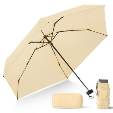 Imagem de Guarda-chuva de viagem LEAGERA Compact com estojo leve bege